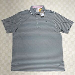 Puma x AP Arnold Palmer XL MATTR Traditions Golf Polo Shirt Striped Green White